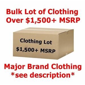 $1500+ MSRP Bulk Wholesale Lot Mix Men’s Womens Kid Clothing Mixed Brand Unbrand
